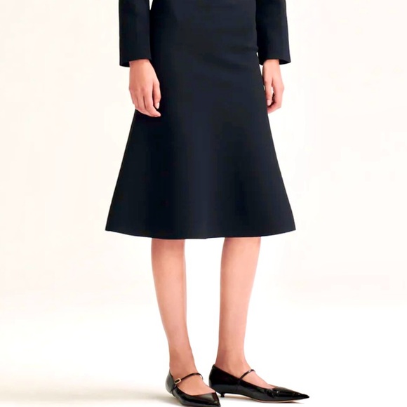 SCANLAN THEODORE Crepe Knit Soft Hem Midi Skirt in Black XS - NEW WITH TAGS - Picture 3 of 6